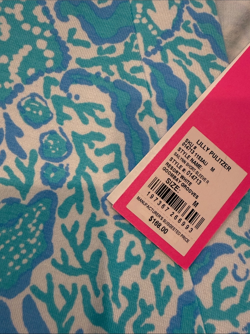 Lilly Pulitzer Wrap romper in Aqua & Blue Print - Women - Picture 2 of 4